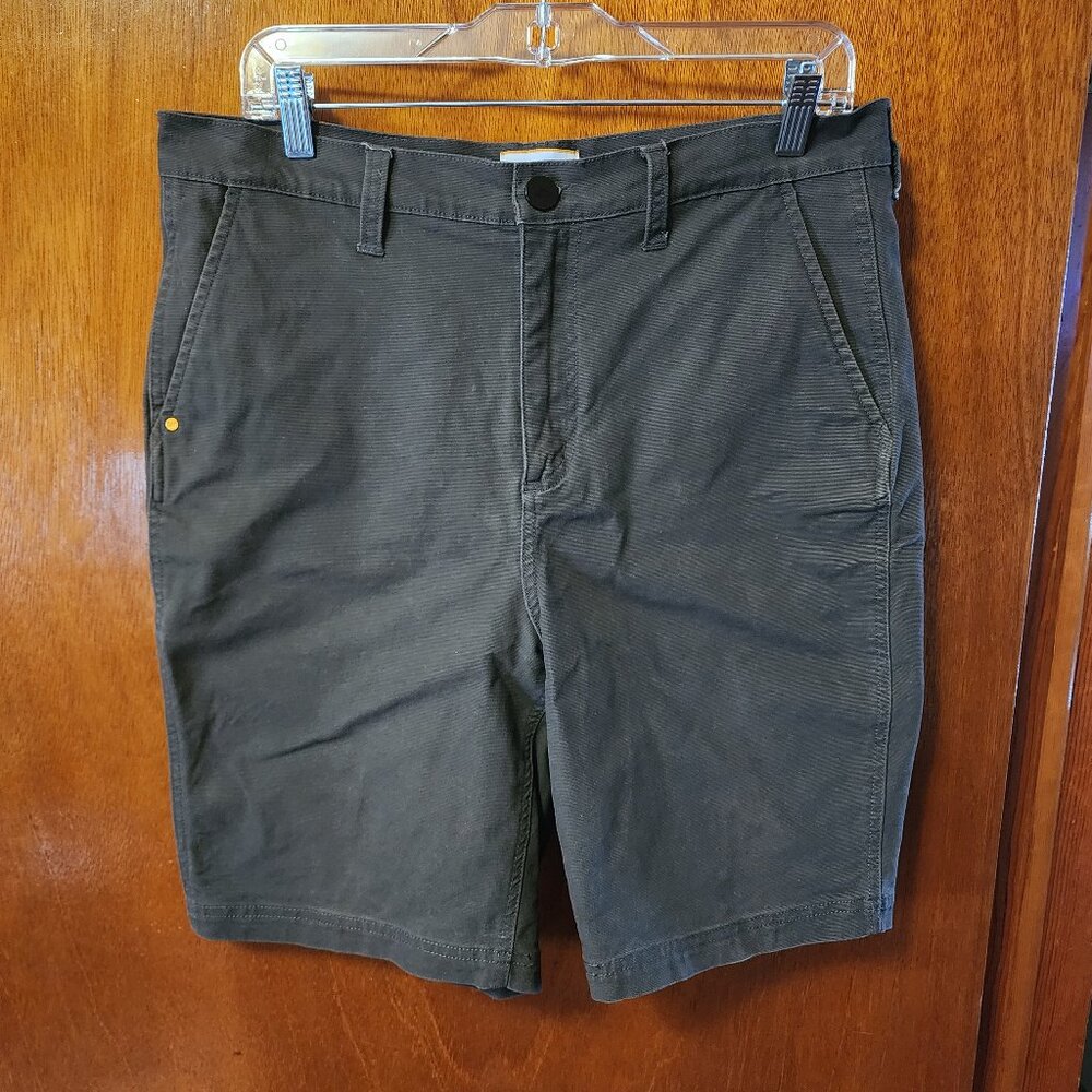 Men's Size 32 CAT Caterpillar Hunter Green 8" Inseam Cargo Work Shorts